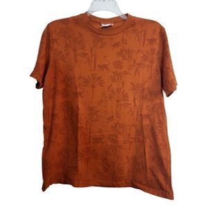 MNG MAN Men's Orange Graphic Shirt  KJ0716A